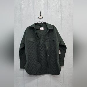 NWT Old Navy XS Active StretchTech Quilted Jacket in Forest Green